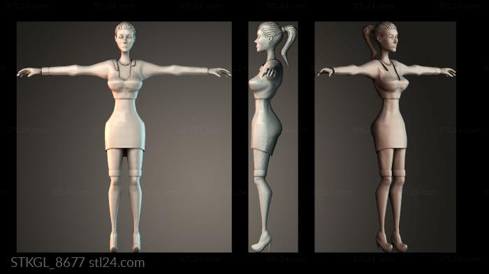 Miss Blonde figurine 3d STL model