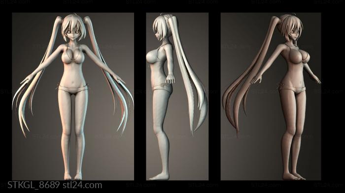 Miss Miku bikini 3d STL model