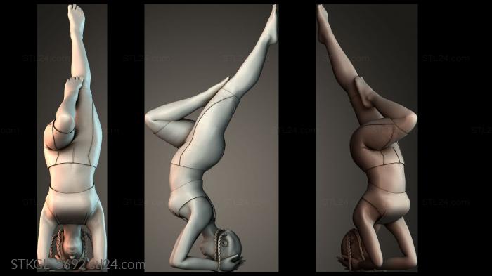 Women doing yoga 3d STL model
