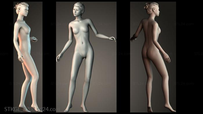 Women mini dress 3d STL model