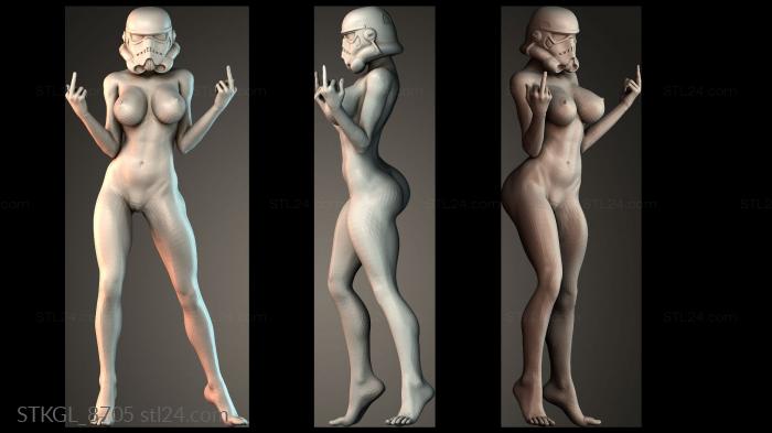 Star wars girl 3d STL model