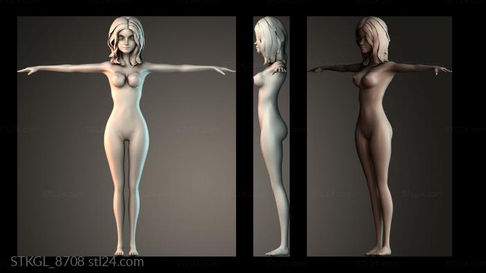 Women character 3d STL model
