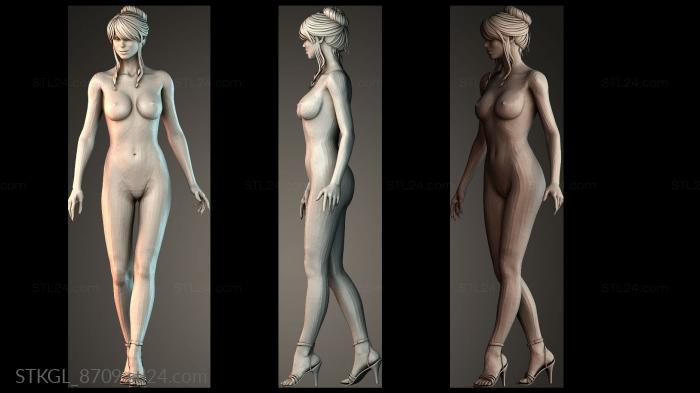 The girl walked away 3d STL model