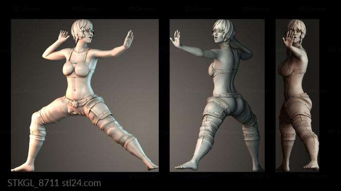 Karate girl 3d STL model