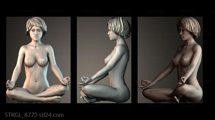 Nude yoga - women 3d STL model