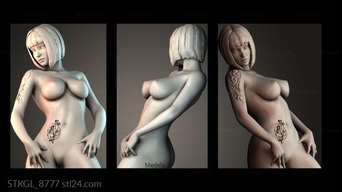 Tattoo girl 3d STL model