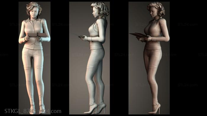 Women young teacher 3d STL model