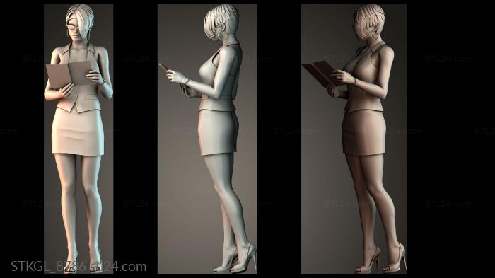 Female accountant 3d STL model