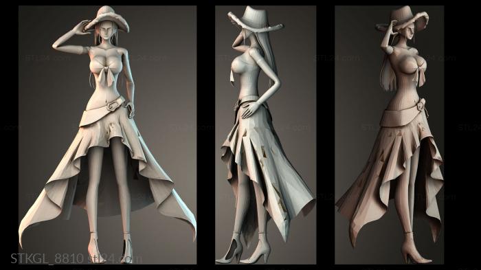 Western girl 3d STL model