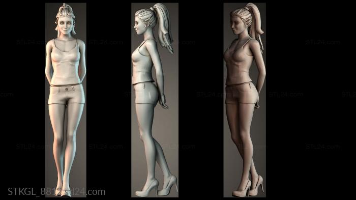 Miss Shy smile 3d STL model