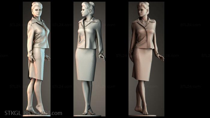 Mannequin business woman 3d STL model