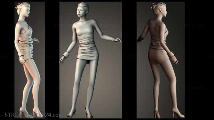 Women mini dress 3d STL model