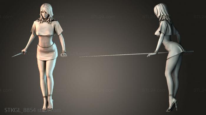 Women play bida 3d STL model
