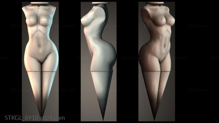 Naked Lady golf tee - women 3d STL model
