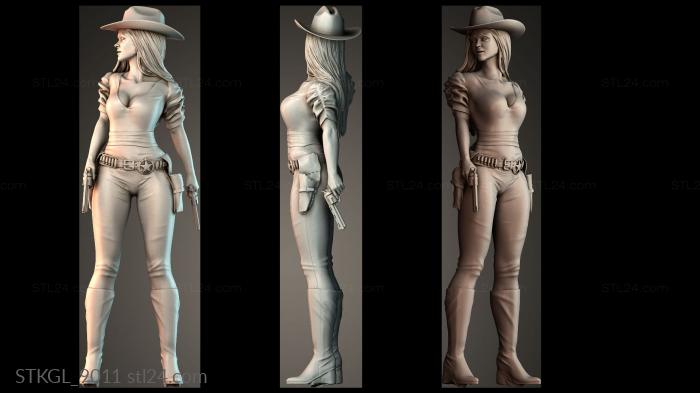 Western girl 3d STL model