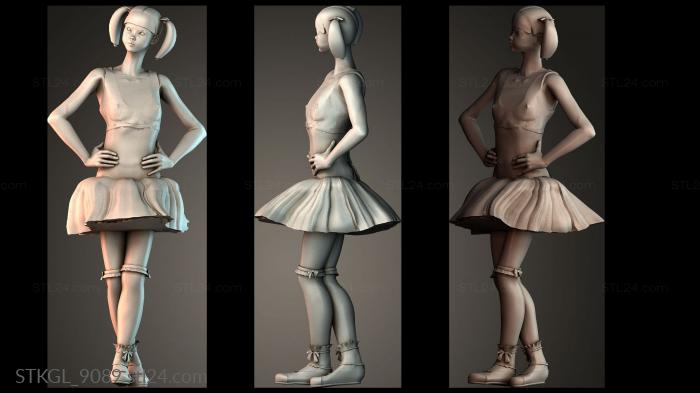 Girl is dancing 3d STL model