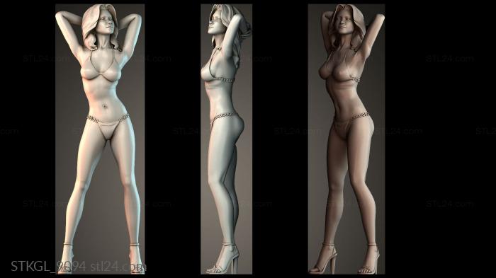 Women dance in dresses 3d STL model