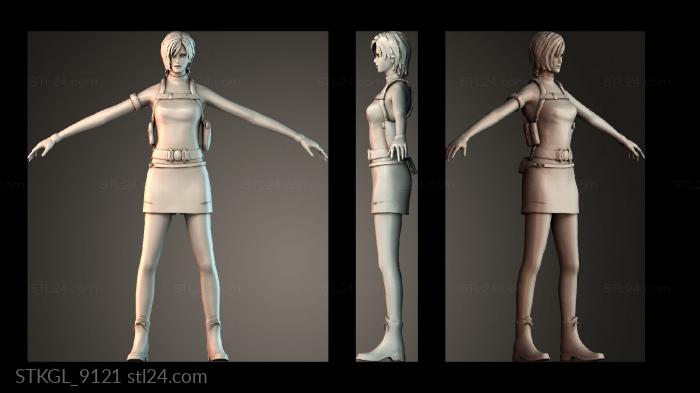 Female assassin 3d STL model