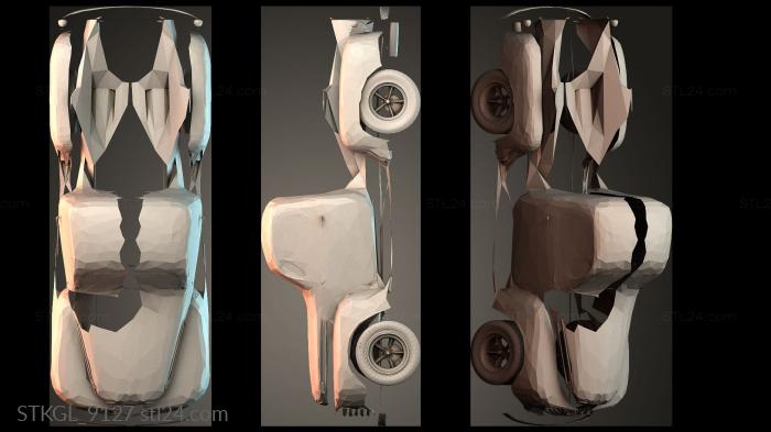 Figurines of girls (Ford F1 car, STKGL_9127) 3D models for cnc