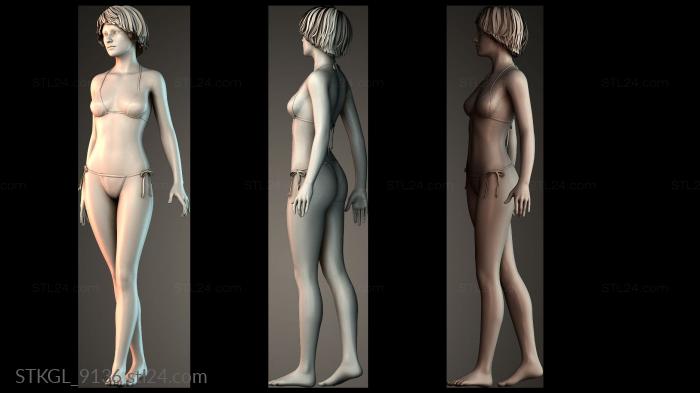 Beautiful girl 3d STL model