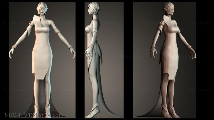 Girl at the prom party 3d STL model