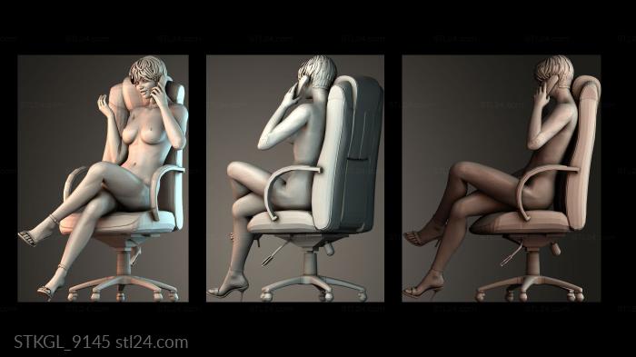 Business woman 3d STL model