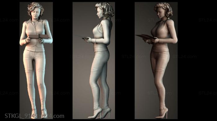 Female waitress 3d STL model