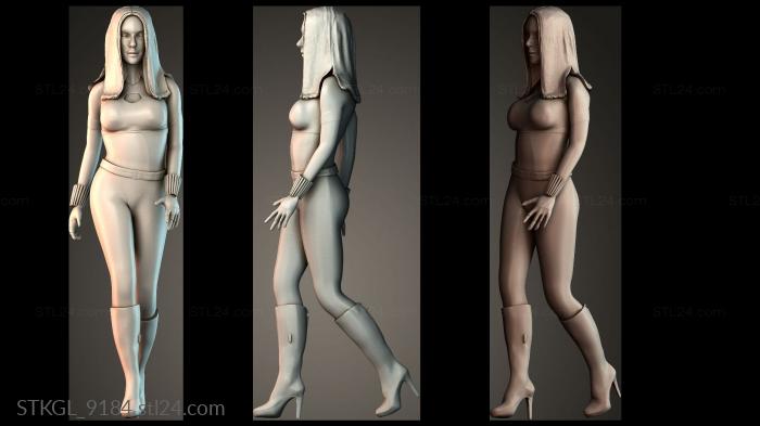 Figurines of girls (Woman, STKGL_9184) 3D models for cnc