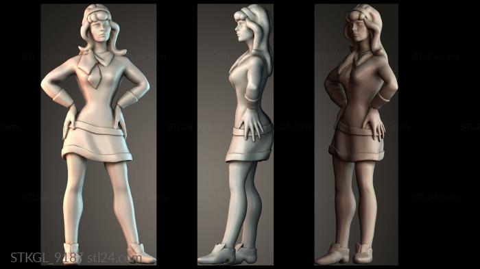 Female waitress 3d STL model