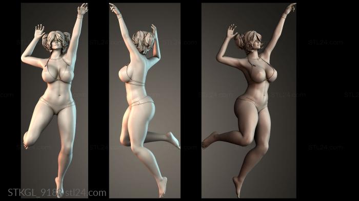 Beauty volleyball girl 3d STL model