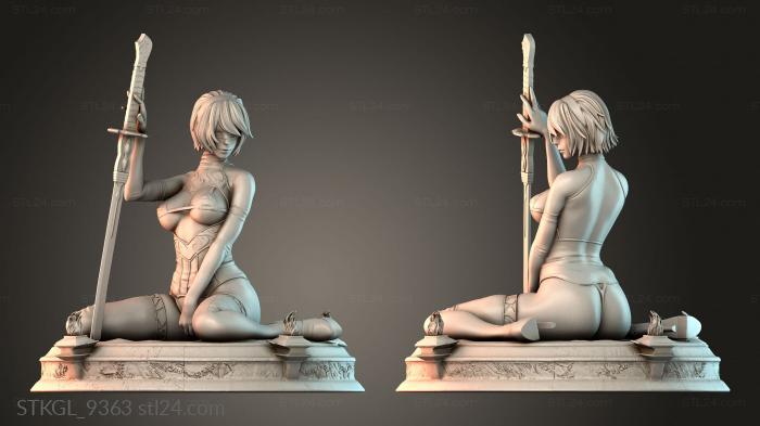 Blind Swordswoman 3d STL model