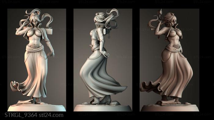 Female Swordsman 3d STL model