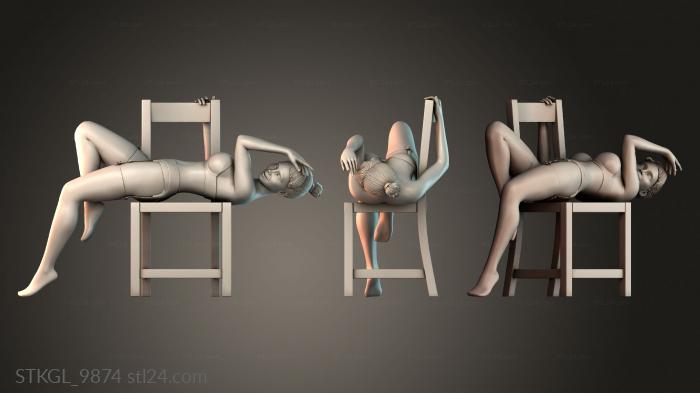 Figurines of girls (STKGL_9874) 3D models for cnc