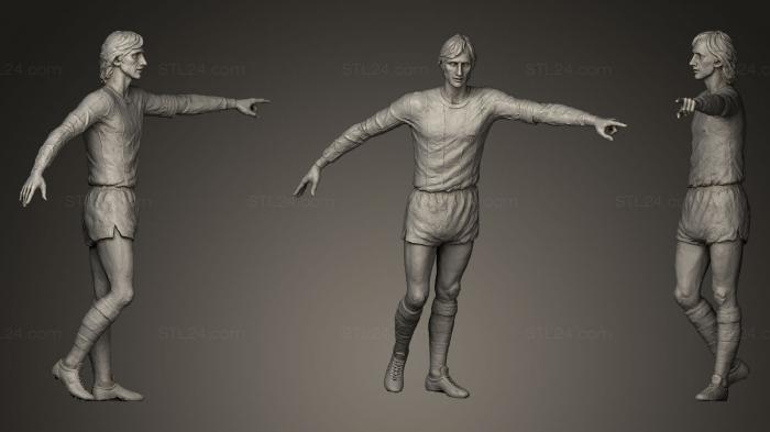 Статуэтки люди (Статуя Йохана Кройффа Барселона, STKH_0032) 3D модель для ЧПУ станка