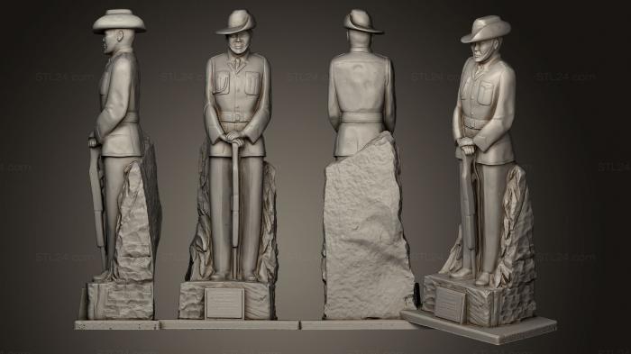 Статуэтки люди (Статуя Анзака Серферс Парадайз Квинсленд, STKH_0080) 3D модель для ЧПУ станка