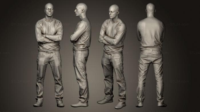 Figurines of people (Full body scan with peel 3d, STKH_0101) 3D models for cnc