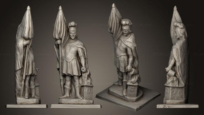Статуэтки люди (Скульптура святого Флориана, STKH_0135) 3D модель для ЧПУ станка