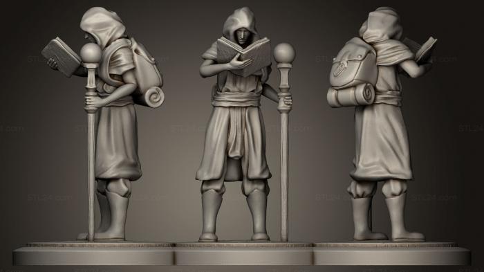 Figurines of people (Wizard Apprentice Miniature, STKH_0154) 3D models for cnc