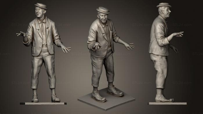 Figurines of people (Yury Nikulin clown statue, STKH_0163) 3D models for cnc