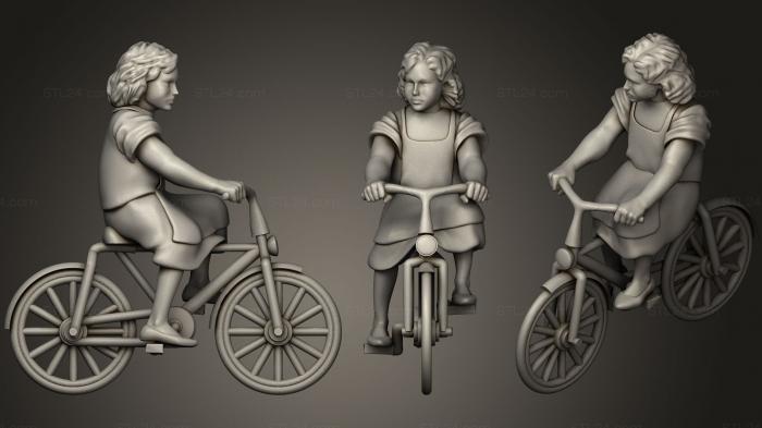 Figurines of people (children on bicycles2, STKH_0210) 3D models for cnc