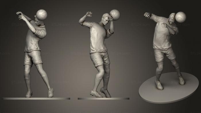 Статуэтки люди (Удар головой футболиста 0193, STKH_0246) 3D модель для ЧПУ станка