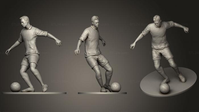 Статуэтки люди (Удар ногой футболиста 09, STKH_0263) 3D модель для ЧПУ станка