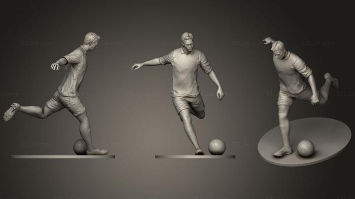 Статуэтки люди (Футболист Footstrike 0479, STKH_0264) 3D модель для ЧПУ станка