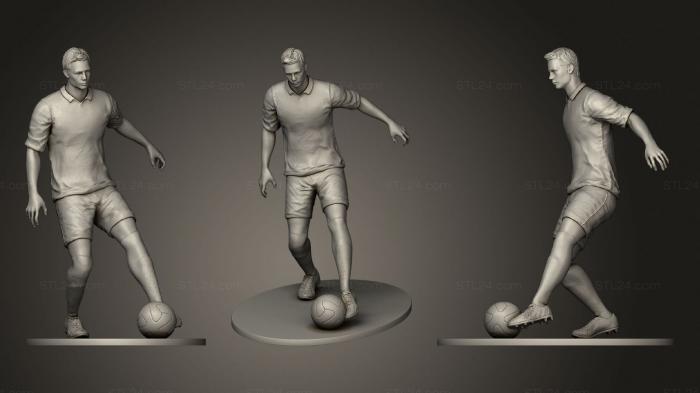 Статуэтки люди (Футболист 02 Удар Ногой 02, STKH_0272) 3D модель для ЧПУ станка