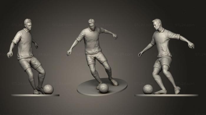 Статуэтки люди (Футболист 02 Удар Ногой 03, STKH_0273) 3D модель для ЧПУ станка