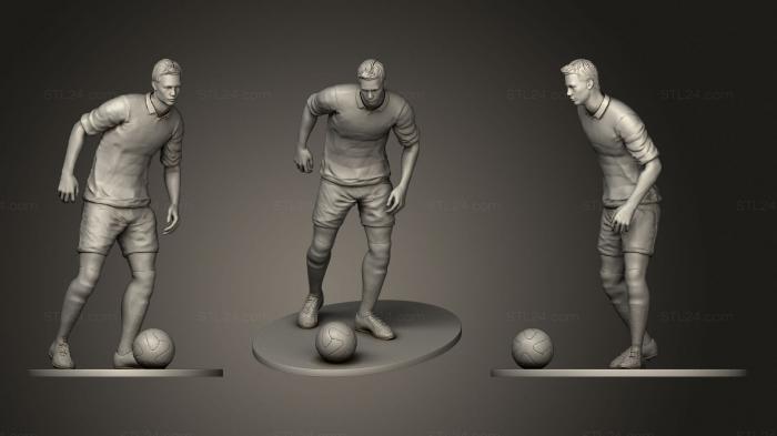 Статуэтки люди (Футболист Приготовился К Удару Ногой, STKH_0277) 3D модель для ЧПУ станка