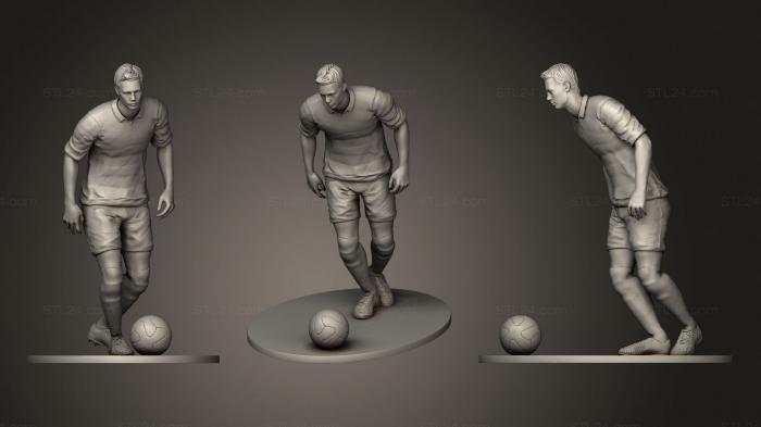Статуэтки люди (Футболист Приготовился К Удару Ногой, STKH_0278) 3D модель для ЧПУ станка