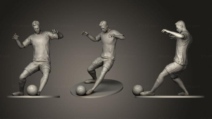 Статуэтки люди (Футболист 02 Удар Кувалдой 01, STKH_0279) 3D модель для ЧПУ станка