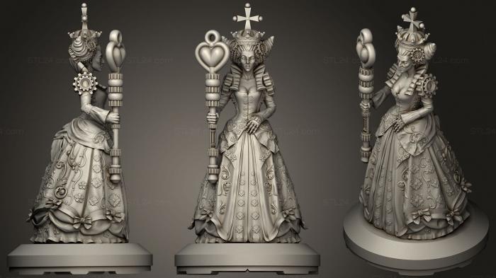 Статуэтки люди (Королева сердец викторианского стим-панка, STKH_0345) 3D модель для ЧПУ станка
