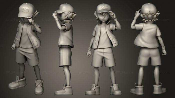 Figurines of people (Ash Pikachu Fix, STKH_0384) 3D models for cnc